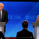 Democratic presidential candidates Bernie Sanders and Hillary Clinton take the stage for the debate at St. Anselm College, Dec. 19, 2015, in Manchester, N.H.
Andrew Burton/Getty Images